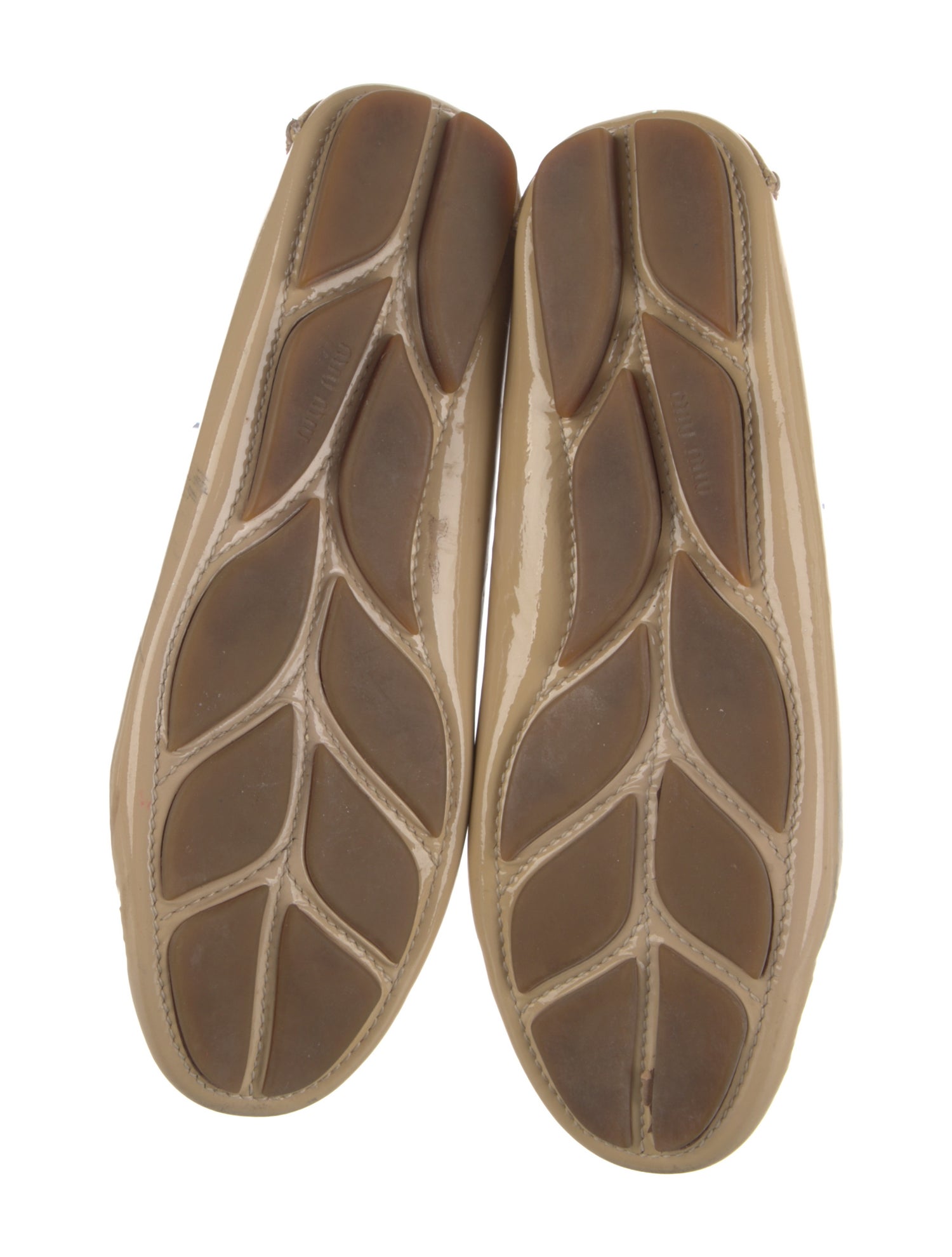 Miu Miu Patent Leather Crystal Embellishments Loafers